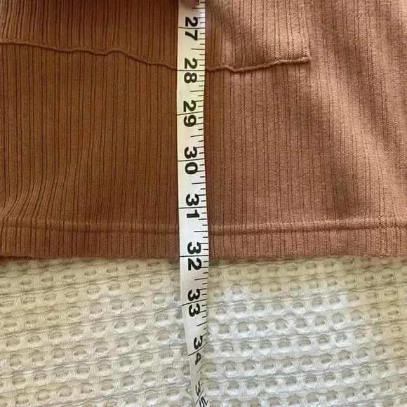 FREE PEOPLE Beach Phoenix Ribbed Mini Dress Size S Small Brown Coverup Vacation - Picture 10 of 10